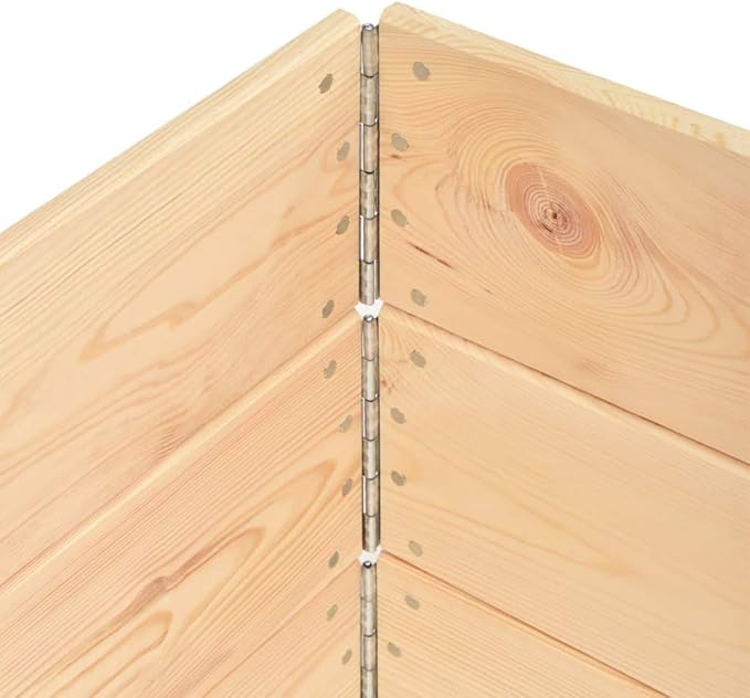 vidaXL Pallet Collars 3 Pcs Foldable Pallet Box Garden Bed Outdoor Wooden Raised Bed Multipurpose Pallet Stacking Frame Solid Wood Pine