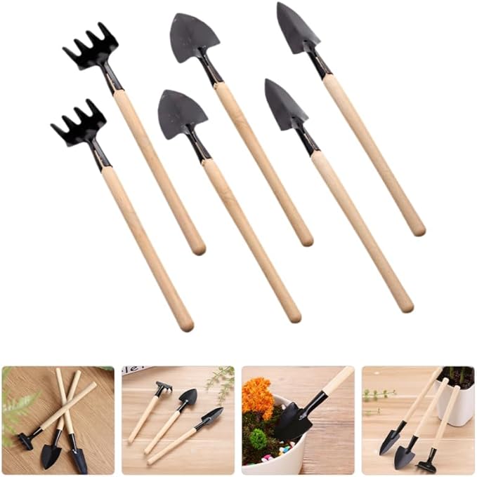 BESPORTBLE 10sets Mini Gardening Tools Handle Planting Tools Kit for Transplanting Flower and Vegetable Gardening