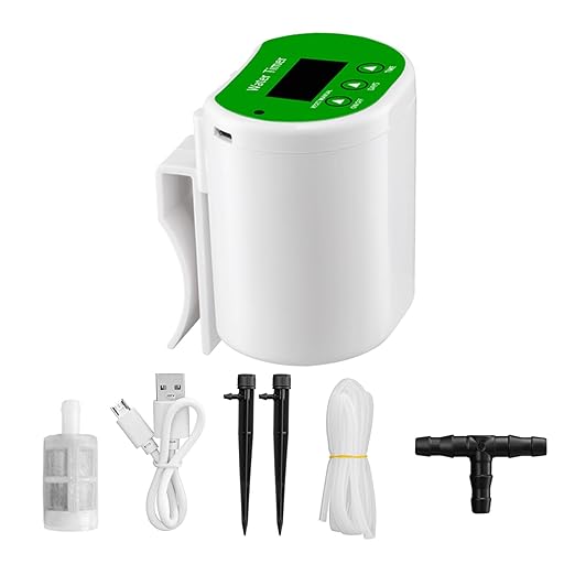 Automatic Watering System for Potted Plants Digital Display Automatic Plant Waterer Auto Watering for Plants IndoorAutomatic Drip Irrigation Kits (for 2 Pots Plants)