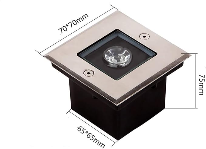 Outdoor Buried Lights - Ground LED Landscape Lamp Square Embedded LED Spotlight IP67 Waterproof Ground Lights for Terrace Courtyard Paths Sidewalks IlluminaWarm White-1w