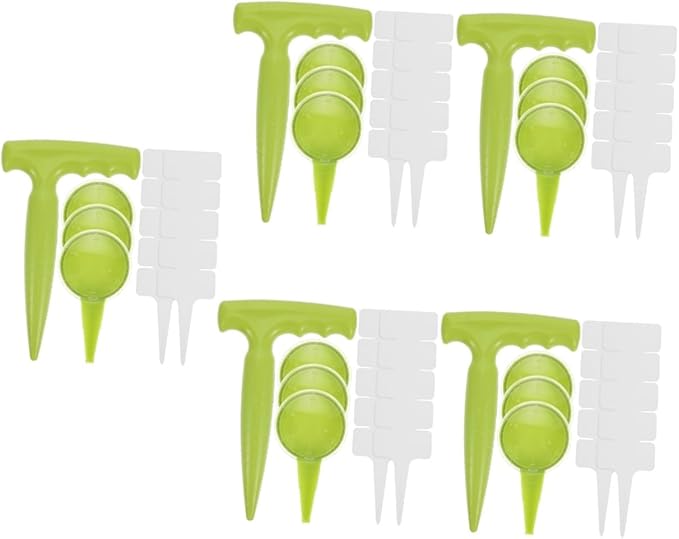Kisangel 5sets Garden Hand Tool Set Plant Labels Ergonomic Design for Easy Planting and Gardening for Flower Vegetable Gardens