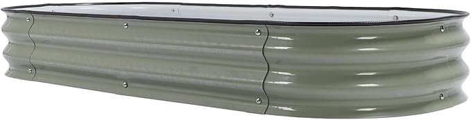 GLOGLOW Raised Garden Bed Kits Thicken DIY Garden Raised Planter Box Open Bottom Rounded Corners Easy Installation Bed for Vegetables Flower (Light Green)