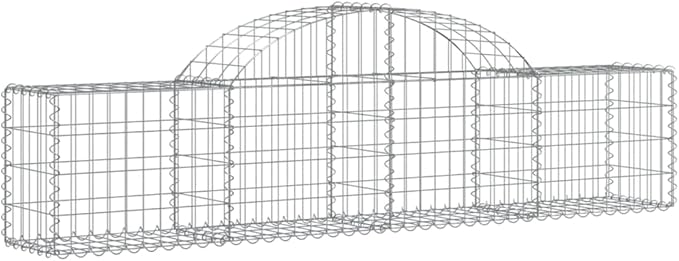 Silver Galvanized Iron Gabion Basket 78.7 x 78.7 x 11.8 in Raised Garden Bed Planter Outdoor Rectangular Metal Frame Flower Bed for Garden Terrace Patio