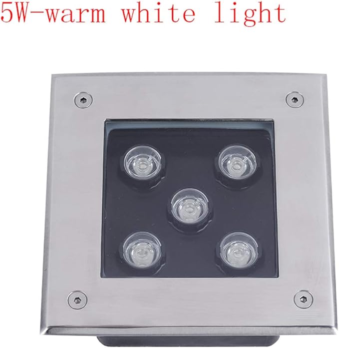 5W LED Embedded Underground Light IP55 Waterproof Outdoor Garden Landscape High Bright Recessed Lamp Buried LED Lighting for Garden Decoration Spotlight Fittings