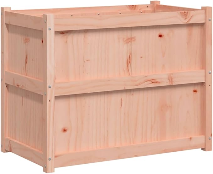 Garden Planter Natural Wood Solid Douglas Fir 35.4x19.7x27.6 in Raised Garden Bed for Outdoor Plants Patio Deck