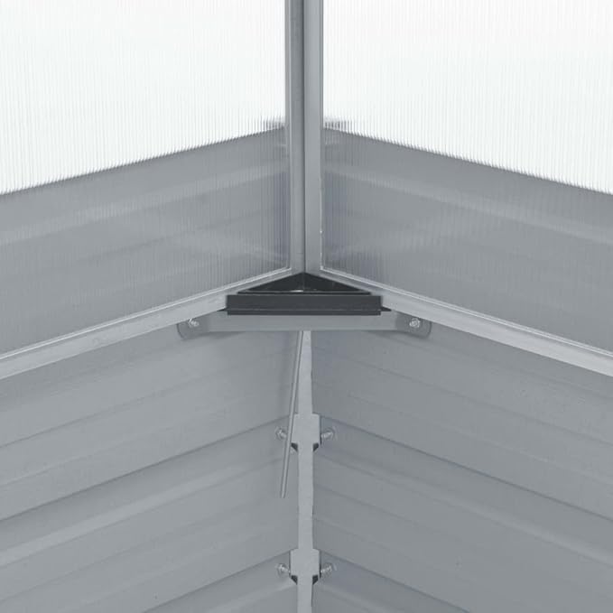 Greenhouse PlanterGarden BedGalvanized Raised Garden BedPlanter Raised bedsGalvanized Planter39.4x39.4x33.5 Galvanized Steel Gray