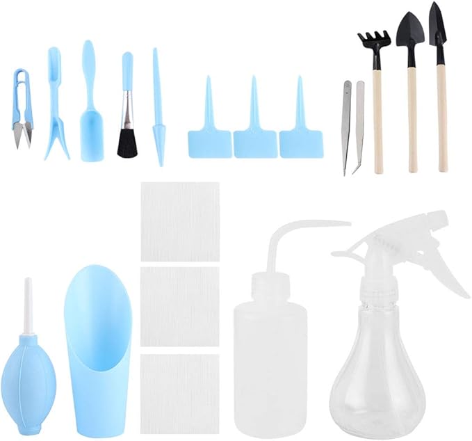 Lightweight Plants Tool Set Easy to Carry and for Bonsai Indoors Small Plants with Bonsai Plants Tool (Blue)