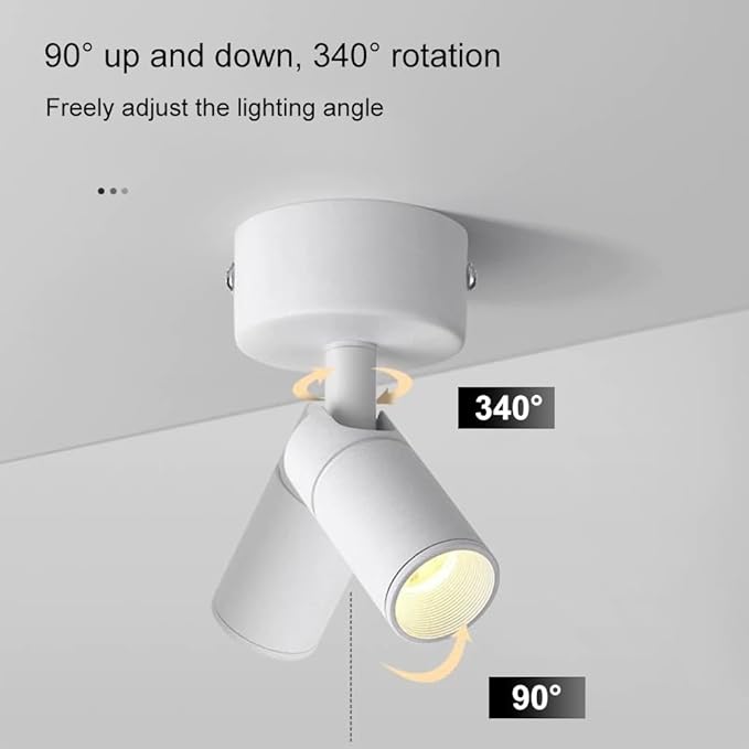 Spotlight Adjustable Flush Mount Spot Light Focus Lamp 3w Fixed Track Lighting Kit Rotatable Directio l Spotlights