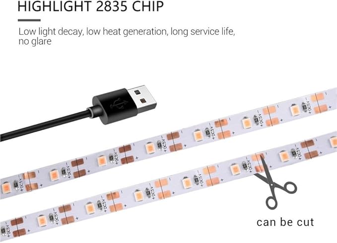 Fengyan Landscape Lights 10m/Set USB Plant Light Strip 5V Plant Grow Light Strip 2835 LED Grow Light Strip Full Spectrum Plant Light LED Street Lamp (Size : 10m IP65)