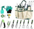 13 Piece Garden Tool Set with Carrying Bag Aluminum Alloy with TPR Anti-Slip Handles Includes Pruner Trowel Rake Weeder Gloves Sprayer Folding Saw