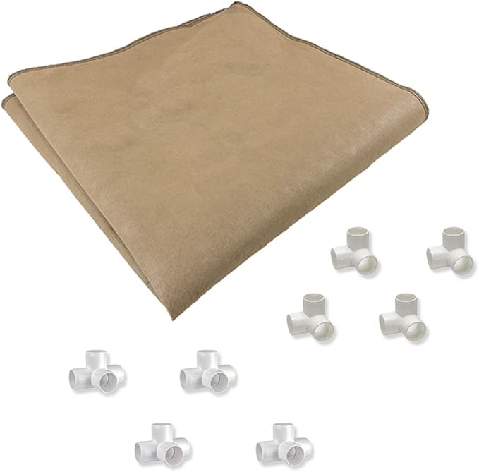 Grassroots Fabric Pots 4' x 4' Living Soil Raised Bed with Trellis Fittings