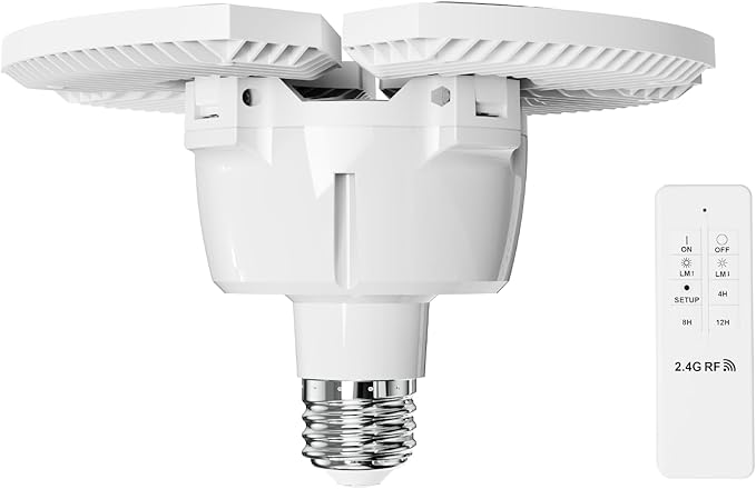 RDJ Bouns 80W Dimmable Grow Light Bulb with Remote Control Full Spectrum Plant Bulb with 4/8/12H Timer E26 Base LED Grow Lamp for Large Indoor Plants Monstera Fiddle Leaf Fig