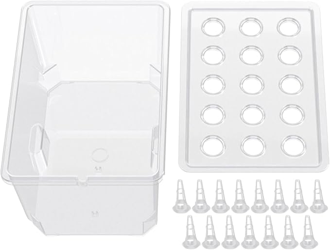 Indoor Hydroponic System 15 Pods Plant Grow Kit 12.6x8.66 Inches ABS Cultivation Planter Soilless Gardening Herb Starter Kit LED Grow Light Compatible