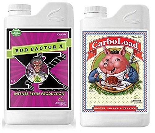 Advanced Nutrients Bud Factor X and Carboload Bundle with Conversion Chart and 3ml Pipette-4 Liter