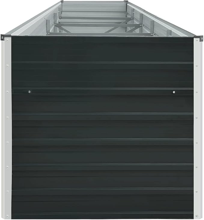 SKM Garden Raised Bed Garden Raised Bed Galvanized Steel 157.5x31.5x30.3 Anthracite
