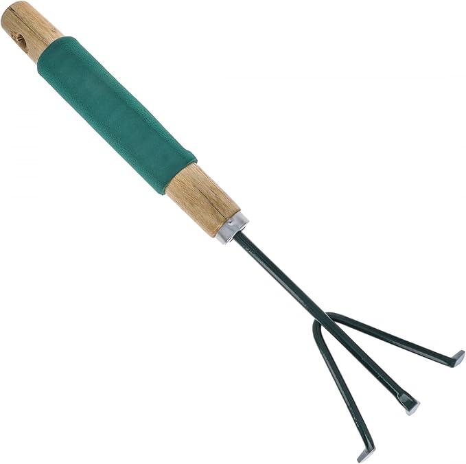 Wooden Steel Handheld Garden Tools Set Rake Shovel Hoe 3 Pieces