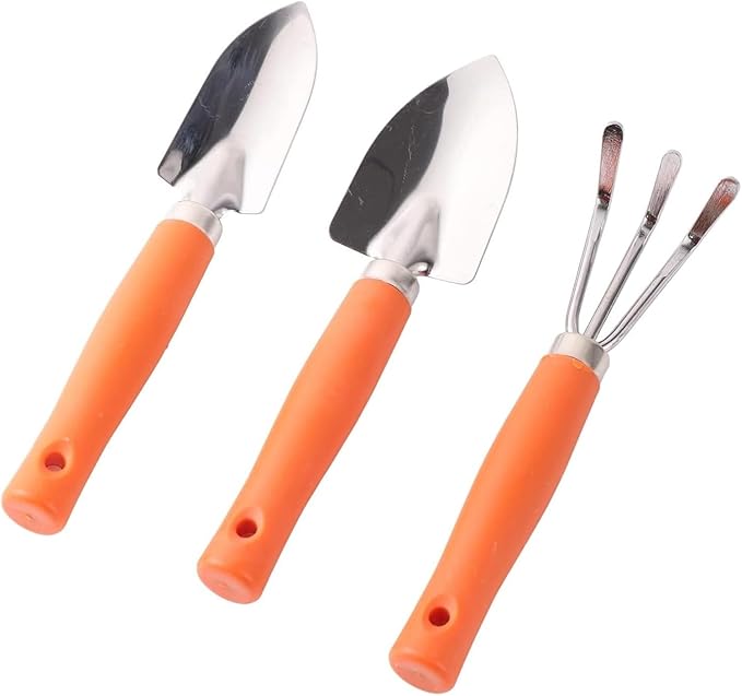 Garden ToolsGarden Trowel Garden Tool Set -3 Piece Aluminum Gardening Hand Tools - Including Garden Trowel - Hand Shovel - Tilling Hand Rake Gardening Too