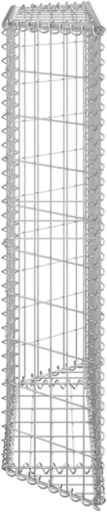 Trapezium Gabion Raised Bed Galvanized Steel 39.4x7.9x39.4 hWeight-19 lbs
