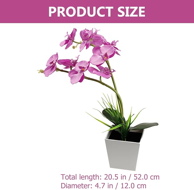 GLEAVI 9 LED Orchid Flower Light Decorative Table Lamp for Living Room Artificial Bonsai Light USB Power Indoor Floral Decor for Home Office