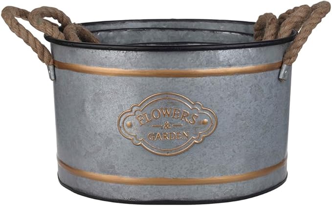 Set of 3 Metal Decorative Pots