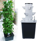 Hydroponics Tower Garden Hydroponic Growing - Grow Fruits and Vegetables with Timer Pump and Net Pots - Aeroponics Kit for Home (15ho