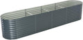 Garden Raised Bed 157.4x31.4x31.8 Galvanized Steel Gray