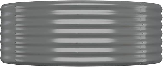 REWIS Raised er BedRaised Planters for GardenOutdoor er BoxPatio Raised Bed Powder-Coated Steel 39.4x39.4x14.2 Gray