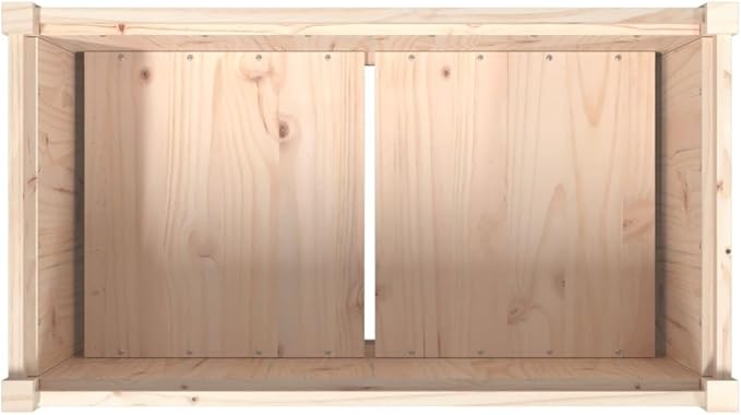 Wooden Garden Planter Box Outdoor Flower Box Wood Flower Boxes for Outdoor Plants Raised Garden Bed Planter Box 35.4x19.7x27.6 Solid Wood Pine-101