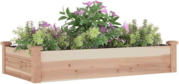 Garden Raised Bed with Liner Standing Planter Patio planters Planter Boxes Garden beds Outdoor Suitable for Nursery Corridor Courtyard Orchard 47.2x23.6x9.8 Solid Wood Fir