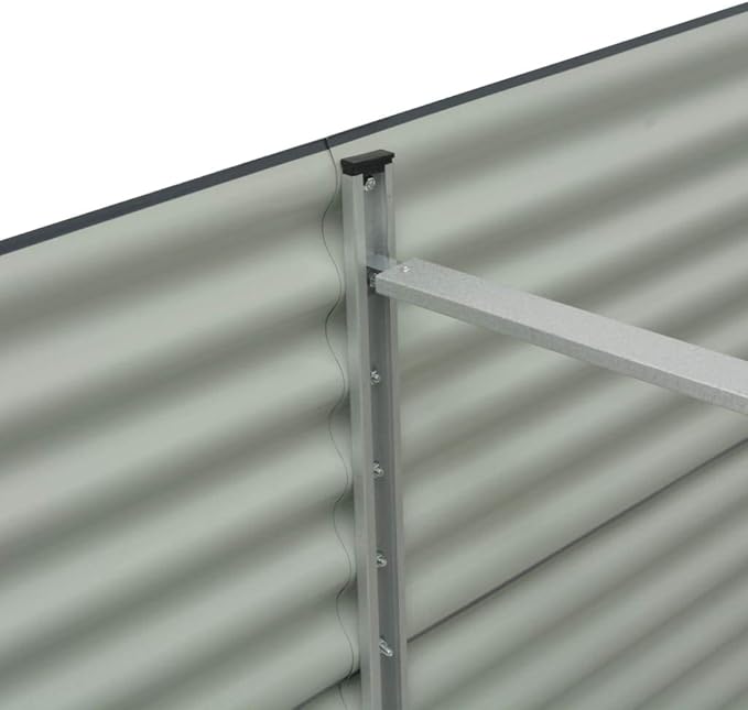 Garden Raised Bed 157.4x31.4x31.8 Galvanized Steel Gray