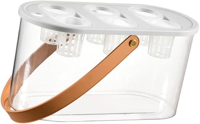 MYCENSE Hydroponics Grower Box Hydroponics Tool with 6 Holes Hydroponic System Growing Box Indoor Tabletop Mini Aquarium for Indoor White