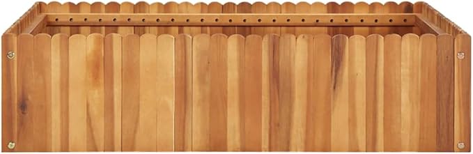 Elevated Garden Bed Planter Box | for Organic Herbs Vegetables Plants Flowers | Outdoor Planters Garden Raised Bed 39.3x39.3x9.8 Solid Acacia Wood [Lightning Shipping]