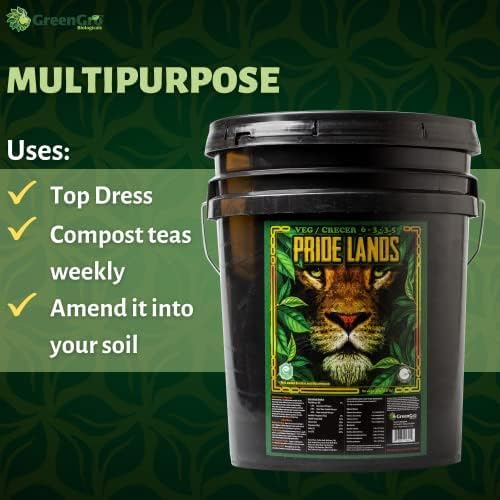 Pride Lands Veg Premium Organic Dry Top Dress Fertilizer for The Vegetative Cycle Bigger Buds and Healthier Plants with Our Complete Veg Food All Natural Safe for Plants You Consume 2 lb