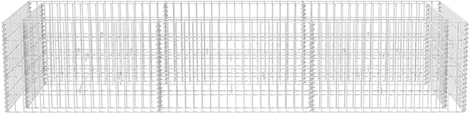 YAFF Gabion Raised Bed Silver Galvanized Steel Rectangular 106.3 x 35.4 x 19.7 – Durable Outdoor Metal Planter for Gardening