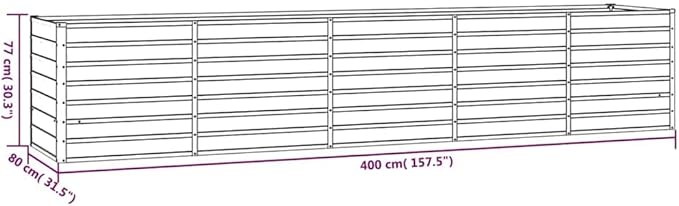 Garden Raised Bed Rusty Corten Steel Cactus potsGeometric planters Decorative pots Geometric Design pots for Indoor Balcony 157.5 x 31.5 x 30.3 in