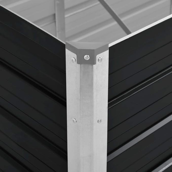 Garden Raised Bed Anthracite 139.4x15.7x30.3 Galvanised Steel
