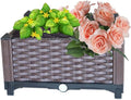 YSUEFIJO Planter Box Outdoor Raised Raised Garden Bed for Vegetables Garden Bed Kit Plastic with Drainage Holes for Flowers Herbs Fruits