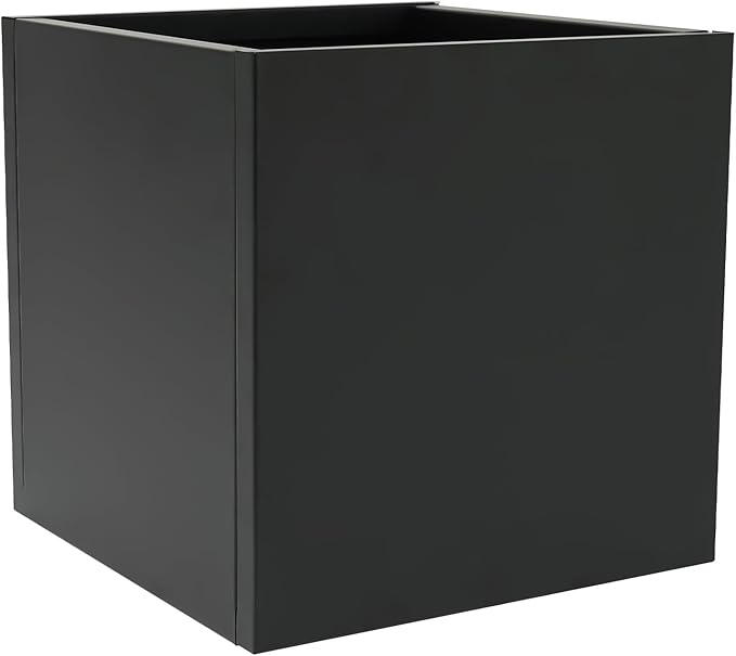 32x32x32in Raised Garden Bed Floor Standing Elevated Metal Planting Planter Boxes for Backyard Patio Balcony Garden Boxes Outdoor Raised with Gloves -Black