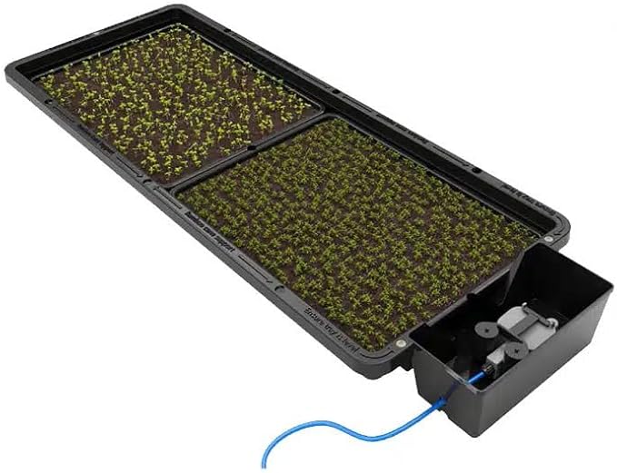 AutoPot Tray2Grow System - Tray2Grow with MicroGreen Trays and 13 Gal FlexiTank - Self-Watering Gravity-Fed Hydroponic Indoor System Black