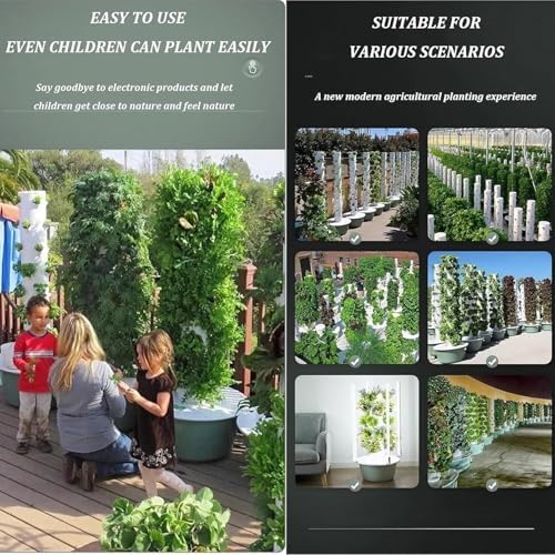 5-Layer Hydroponics Tower System - 20-36 Holes Hydroponic Growing Kit for Indoor Vertical Gardening Efficient Hydroponic Growing Solution Perfect for Home &amp Urban Gardens