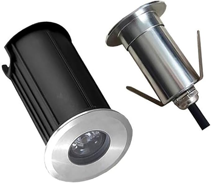 Outdoor Recessed LED Spotlight - Mini 1W IP68 Waterproof Landscape Light with 30° Beam Angle for Stairs Decks Gardens and Pools