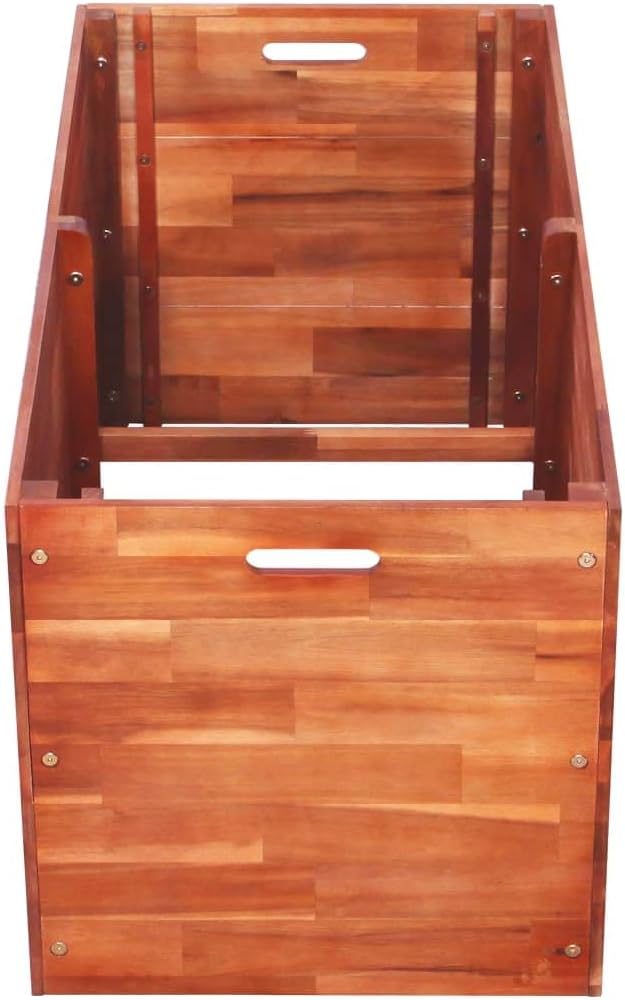 Modular Planter Raised Garden beds Outdoor Garden Landscape Garden Raised Bed Acacia Wood 39.4x19.7x19.7for Outdoor Landscape Lawn Patio