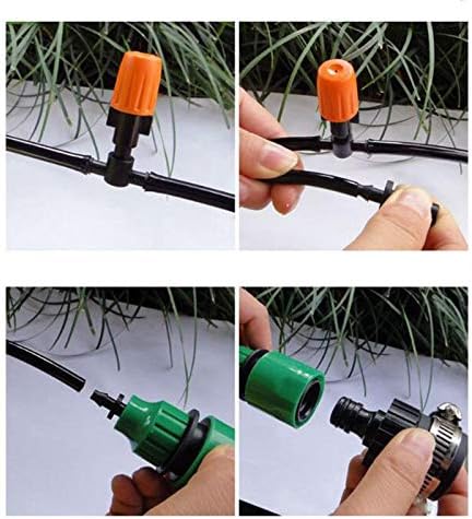 SagaSave Drip Irrigation kit Plant Watering System Gravity Fed Irrigation Water Drip Setfor Garden Greenhouse Yard Lawn Home or Vacation Use 10M 8/11 Tube 10 Nozzles