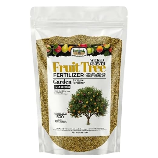 Old Cobblers Farm™ Organic Fruit Tree Fertilizer 10-2-8 – Slow-Release Plant Food for All Fruit Trees – Boosts Root Strength Fruit Yield and Soil Health – Natural Garden Formula (20 lbs)