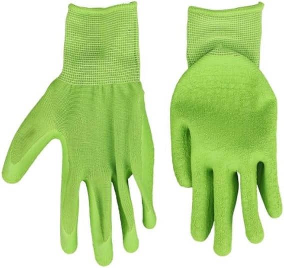 DADE Garden Hand Tools Sets Knit-Latex Grip GlovesSoft-Grip Handles Small Shovel Soft-Grip Handle Trowelby-Pass Pruning ShearSoft-Grip Handle Cultivators (Green) 5 Pcs