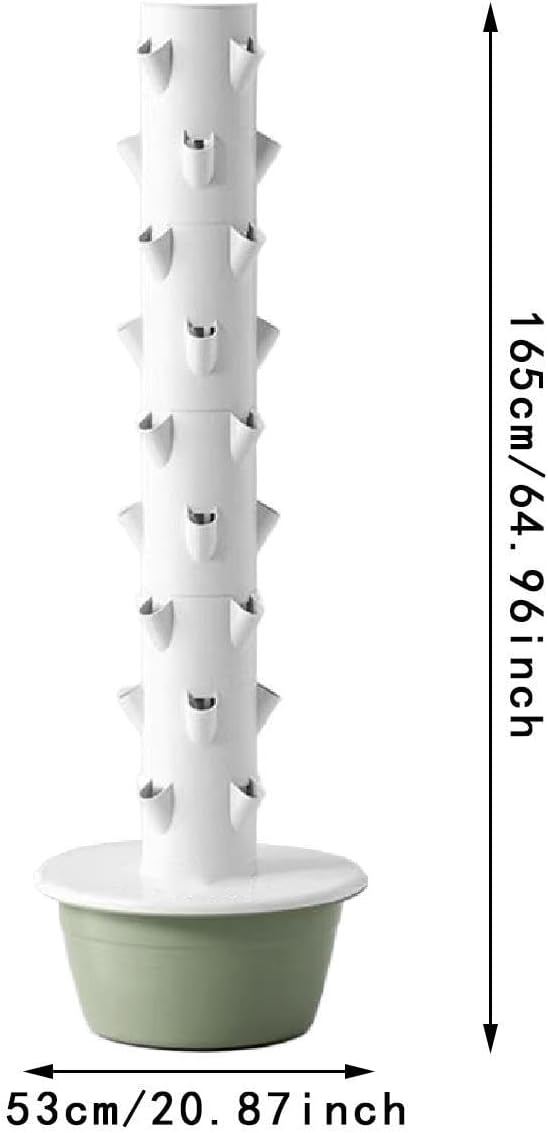 Hydroponic Tower Hydroponics Growing System Kit Accessories Gardening Pots Practical Vertical Planter for Strawberries Green Size L
