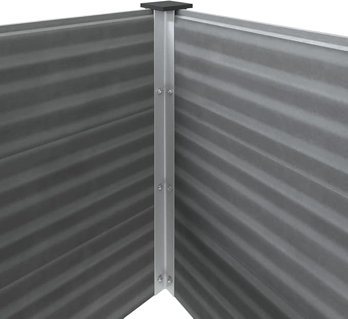 Grey Wood-Plastic Composite Raised Garden Bed 39.4x19.7x21.3 Inch Outdoor Planter Box for Patio Balcony and Terrace Planting