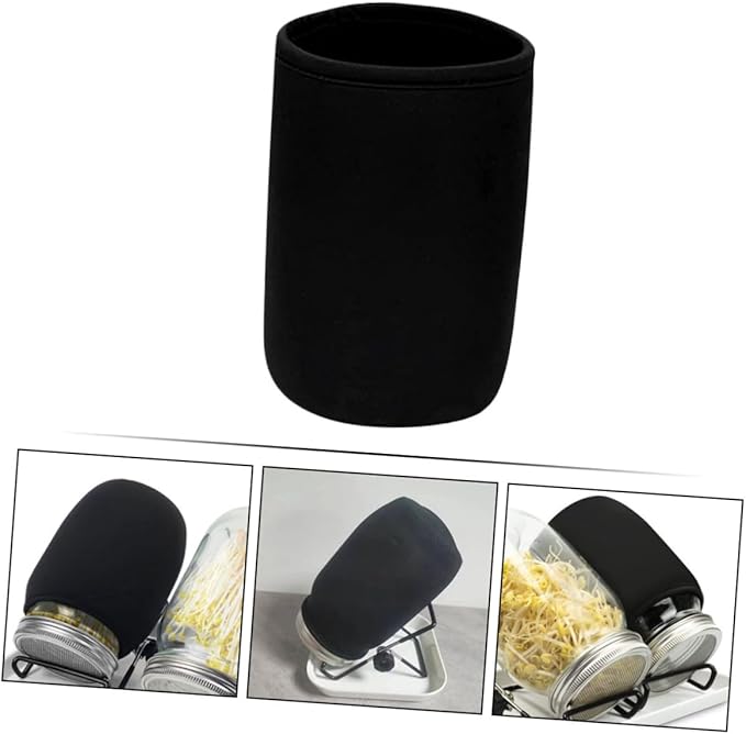 24pcs Blackout Mason Jar Sleeves for Sprouting Light Protection Covers for Hydroponic Jars Washable and Reusable Sprouting Protectors Versatile Plant Container Shades