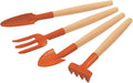 Tramontina 4-Piece Metal Gardening Set with Wooden Handle