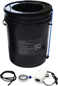 GROZY Hydroponics Growing System 5 Gallon DWC hydroponic System kit 20L One Bucket DWC Kit with 20cm Net Pot 120V Air Pump Air Stone &amp Water Level Indicator Indoor Garden